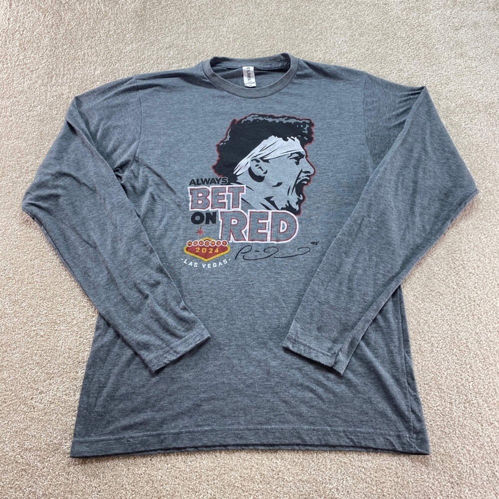 Patrick Mahomes Shirt Mens Size Medium Always Bet On Red Las Vegas Long Sleeve